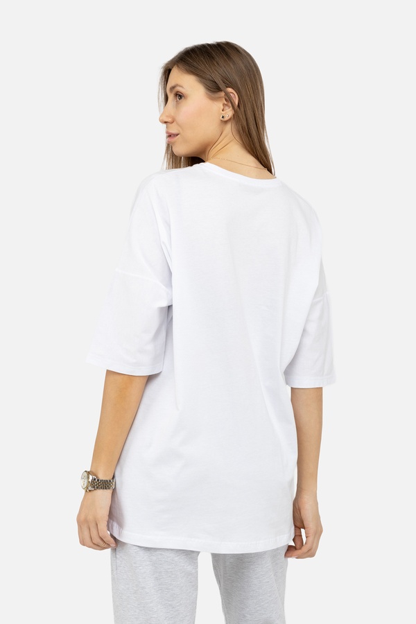 Жіноча футболка з коротким рукавом 50 колір білий ЦБ-00246957 SKT000985776 фото