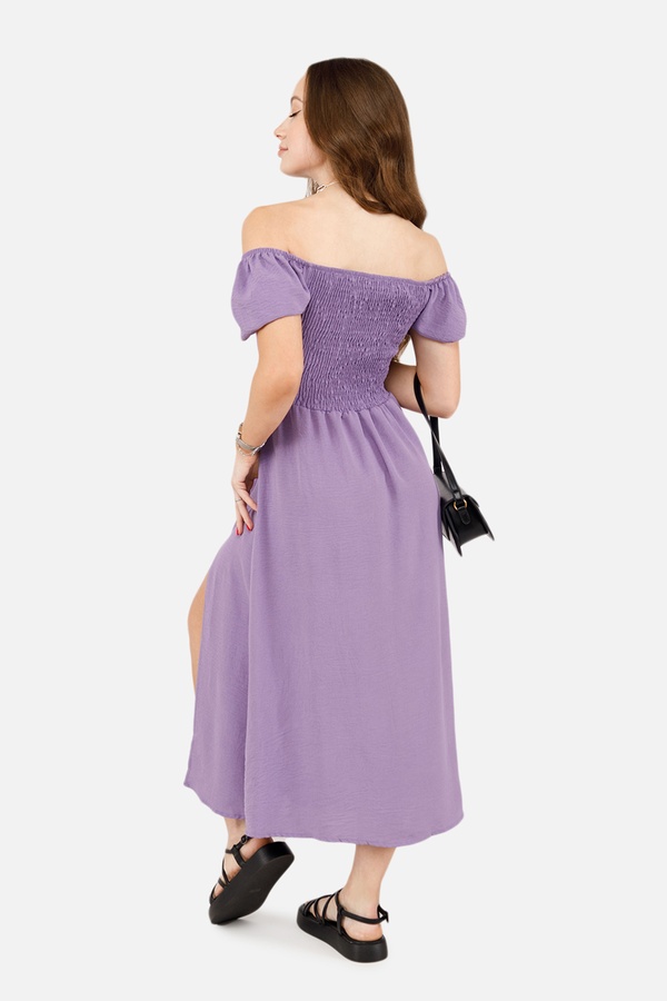 Женское платье 46 цвет сиреневый ЦБ-00252195 SKT000998249 фото