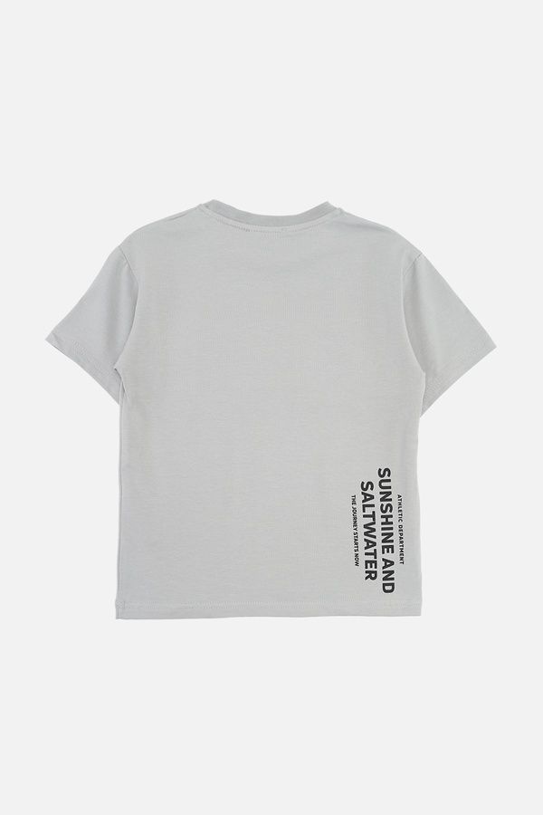 Футболка з коротким рукавом для хлопчика колір сірий 134 ЦБ-00273656 фото