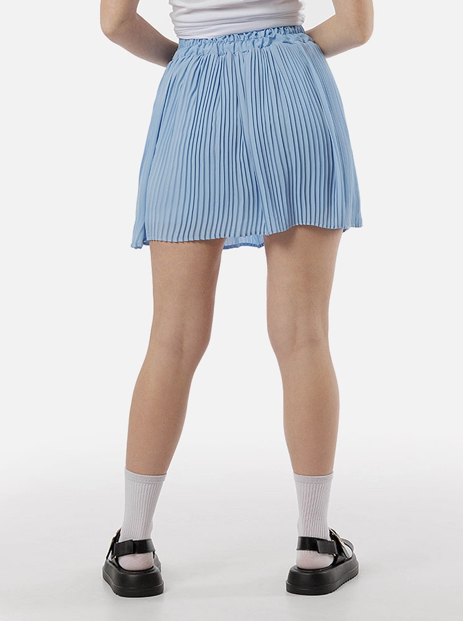 Женская короткая юбка плиссе 42 цвет голубой ЦБ-00215518 SKT000898795 фото