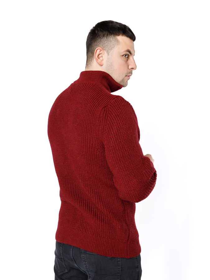 Мужской свитер 52 цвет бордовый ЦБ-00233233 SKT000952723 фото