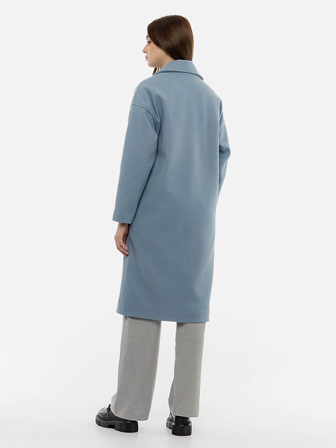 Жіноче пальто оверсайз 44 колір блакитний ЦБ-00214711 SKT000896951 фото