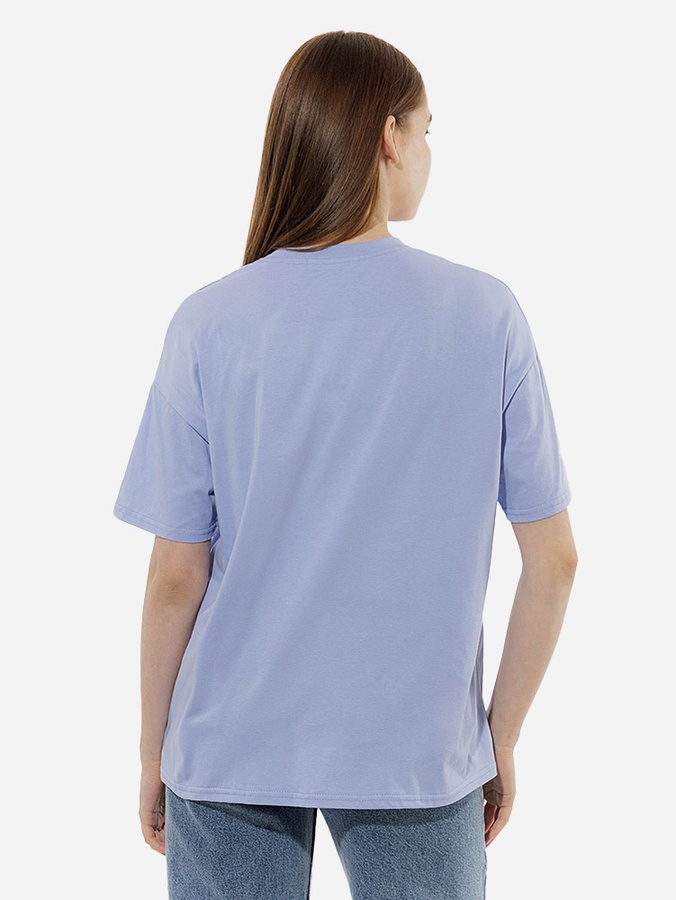 Жіноча футболка оверсайз 42 колір бузковий ЦБ-00219231 SKT000906750 фото