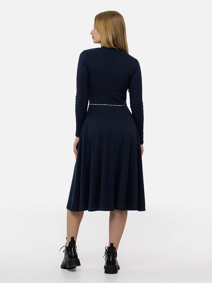 Жіноча демісезонна сукня 44 колір темно-синій ЦБ-00210693 SKT000890335 фото