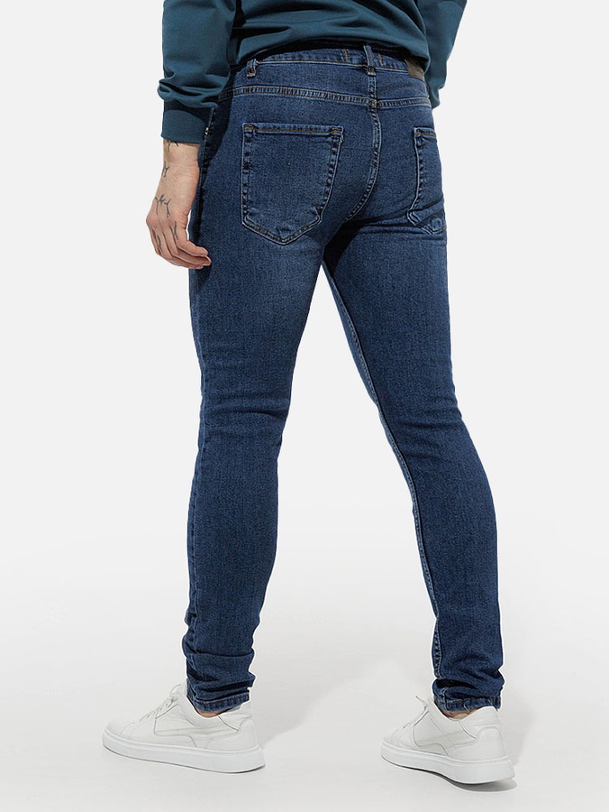 Мужские джинсы слим 54 цвет синий ЦБ-00213856 SKT000894925 фото