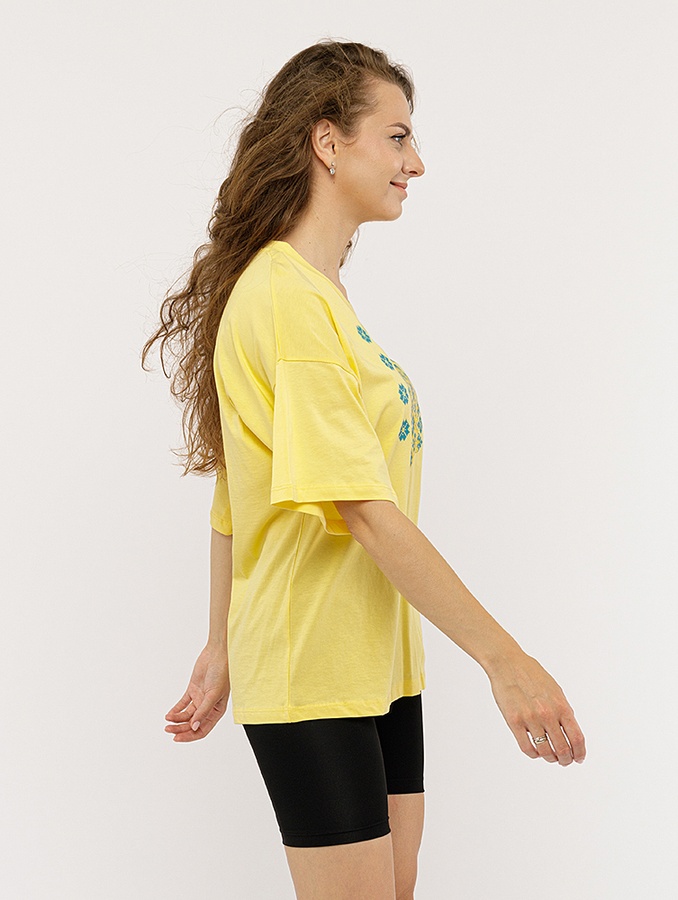 Жіноча вишиванка з коротким рукавом 48 колір жовтий ЦБ-00224748 SKT000920832 фото