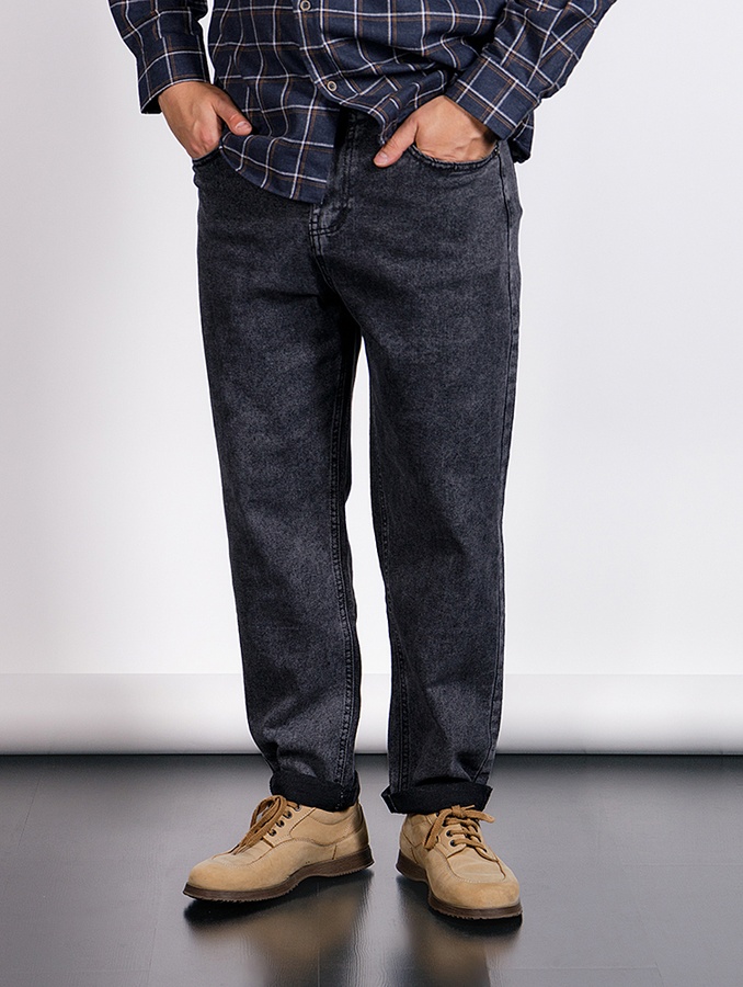 Чоловічі джинси мом 42 колір темно-сірий ЦБ-00233730 SKT000942028 фото