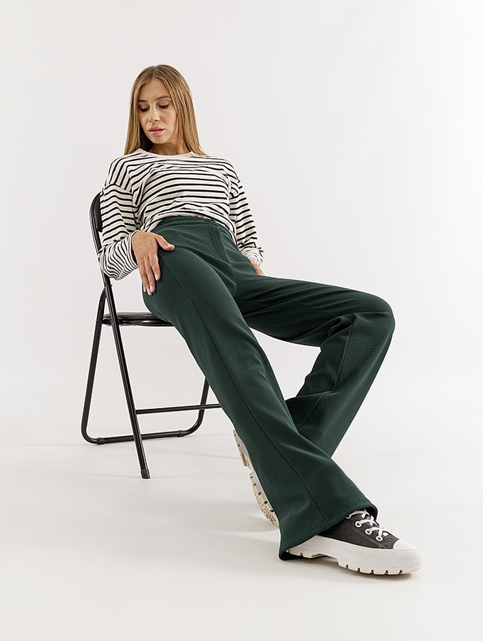 Жіночі штани 42 колір зелений ЦБ-00229107 SKT000931341 фото
