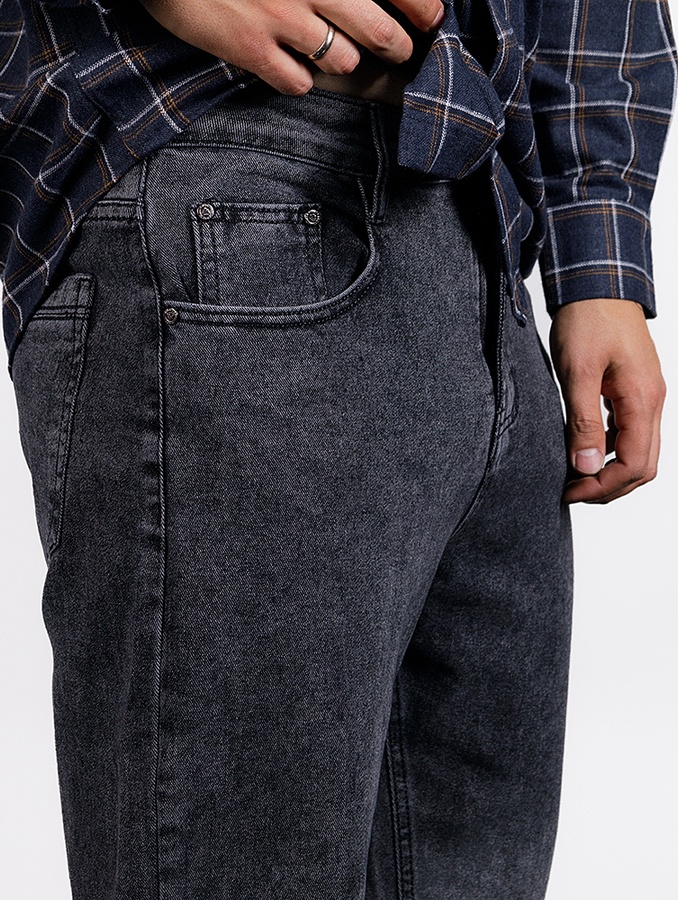 Чоловічі джинси мом 42 колір темно-сірий ЦБ-00233730 SKT000942028 фото