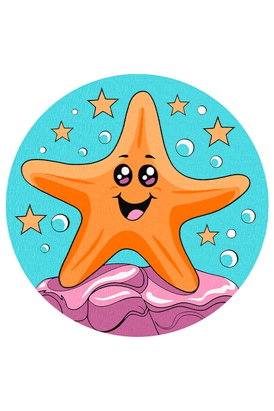 Набір для розпису по номерах "Весела морська зірка" колір різнокольоровий ЦБ-00245844 SKT000982858 фото