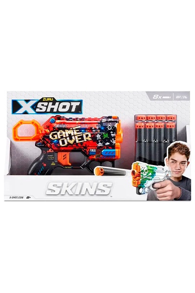 Швидкострільний бластер X-SHOT Skins Menace Game Over колір різнокольоровий ЦБ-00252027 SKT000997945 фото