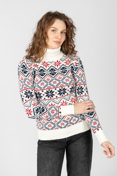 Жіночий светр 46 колір молочний ЦБ-00233520 SKT000941680 фото