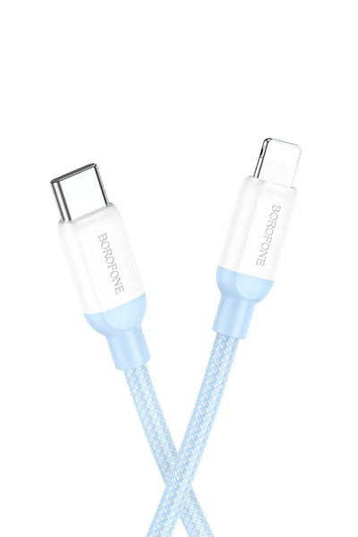 USB кабель Borofone BX68 Type-C - Lightning 2.4A 20W PD 2 м колір синій ЦБ-00204664 SKT000876726 фото