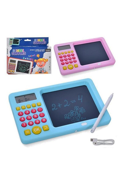 Дитячий LCD-планшет з калькулятором колір різнокольоровий ЦБ-00233527 SKT000941675 фото