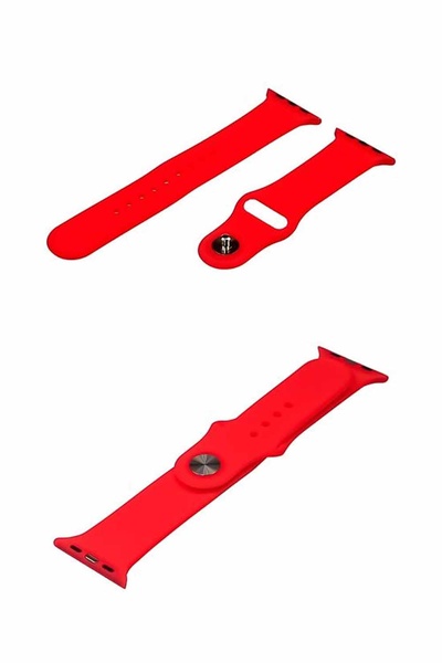 Ремешок силиконовый для Apple Watch Sport Band 38/40/41 mm размер S цвет №06 цвет красный ЦБ-00195345 SKT000856865 фото