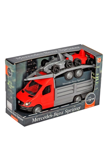 Автомобіль "Mercedes-Benz Sprinter" бортовий з лафетом колір червоний ЦБ-00257626 SKT001013717 фото
