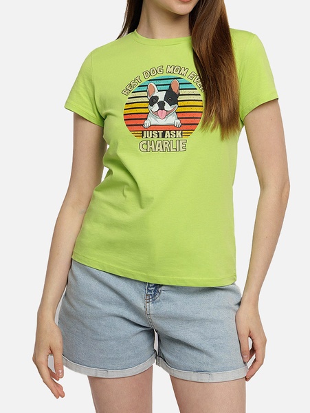 Жіноча футболка регуляр 46 колір салатовий ЦБ-00219316 SKT000907088 фото