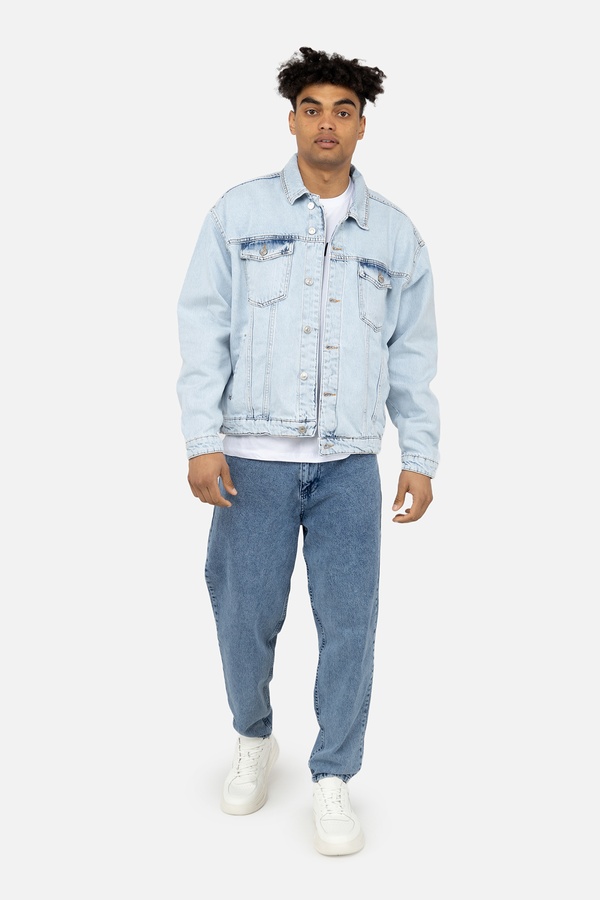 Чоловіча джинсова куртка 44 колір блакитний ЦБ-00246429 SKT000984566 фото