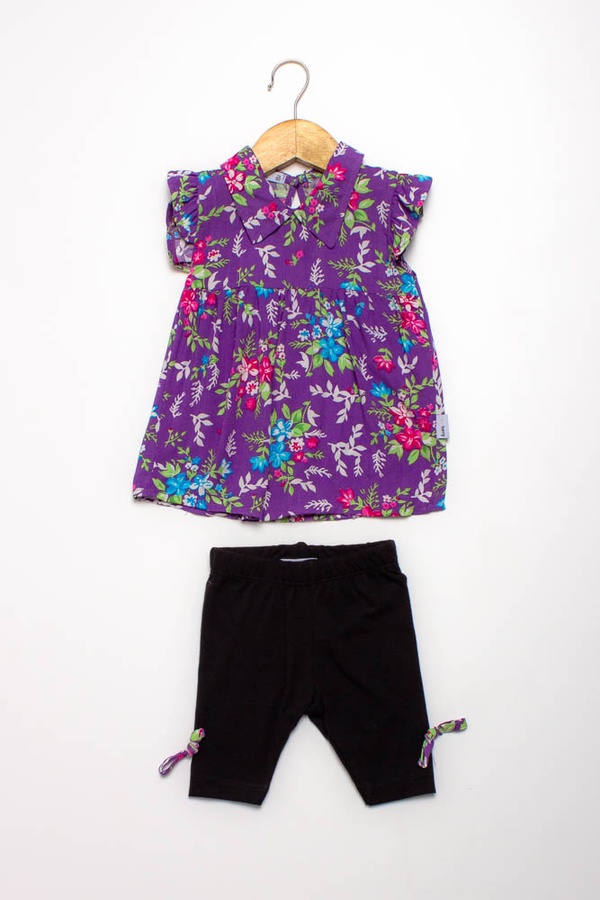 Костюм з шортами на дівчинку 74 колір фіолетовий ЦБ-00151805 SKT000519013 фото