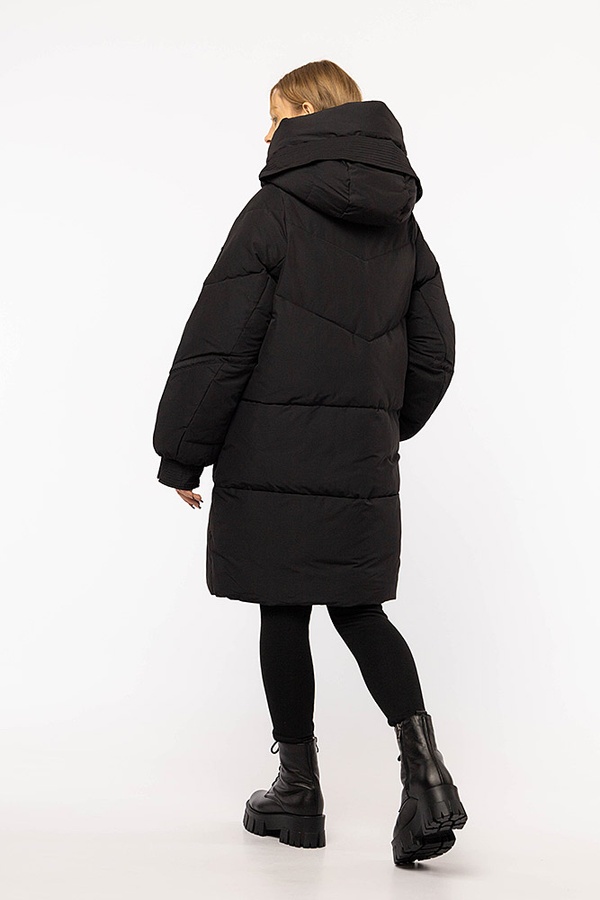 Жіноча куртка 42 колір чорний ЦБ-00195655 SKT000857718 фото