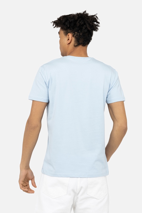 Чоловіча футболка з коротким рукавом 46 колір блакитний ЦБ-00243175 SKT000967271 фото