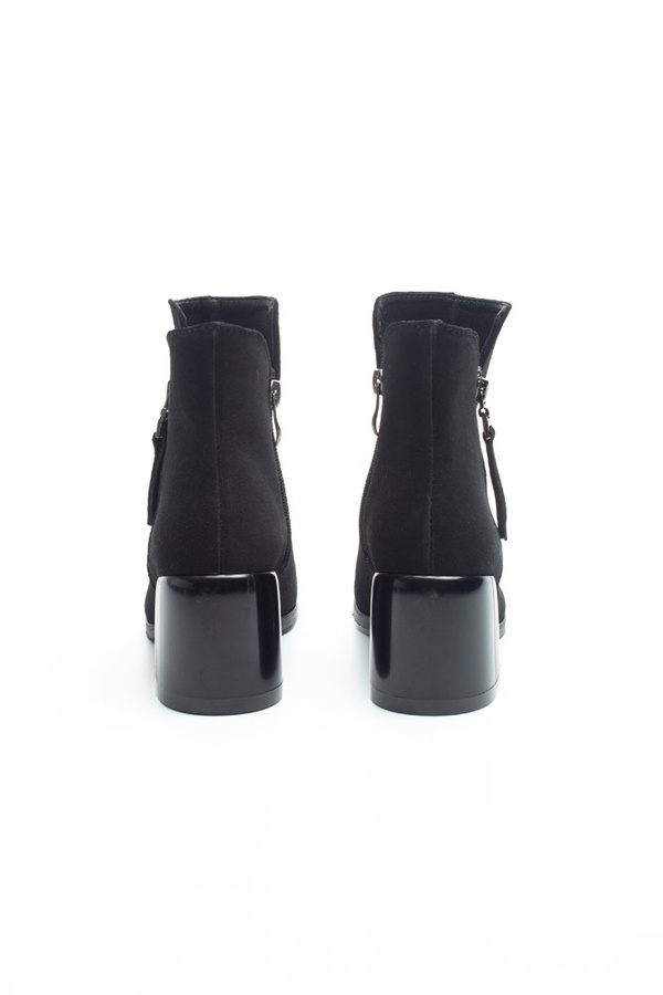 Черевики жіночі на каблуку, гострий ніс 40 колір чорний ЦБ-00129388 SKT000482025 фото
