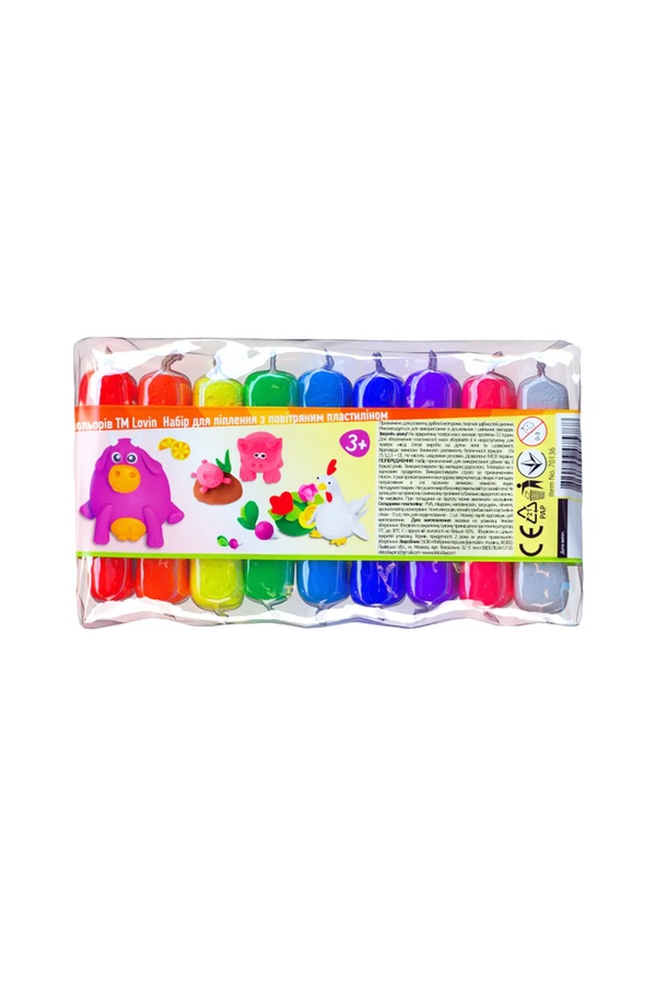 Набор для лепки с воздушным пластилином "9 цветов" цвет разноцветный ЦБ-00198932 SKT000864830 фото