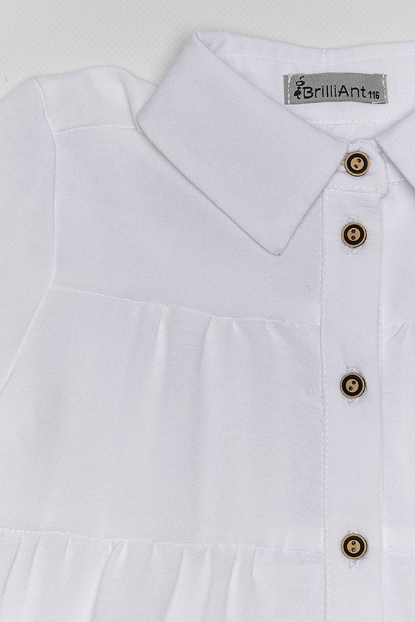 Блуза для дівчинки 128 колір білий ЦБ-00162574 SKT000551494 фото