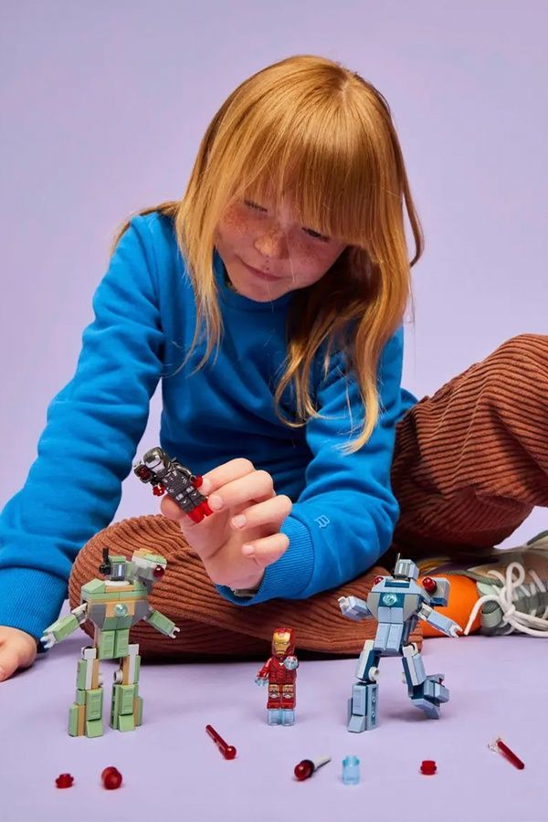 Конструктор LEGO Marvel Залізна людина та Бойова Машина проти Хаммер Дронів, 204 деталі 76320 ЦБ-00282669 фото
