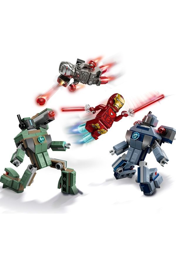 Конструктор LEGO Marvel Залізна людина та Бойова Машина проти Хаммер Дронів, 204 деталі 76320 ЦБ-00282669 фото