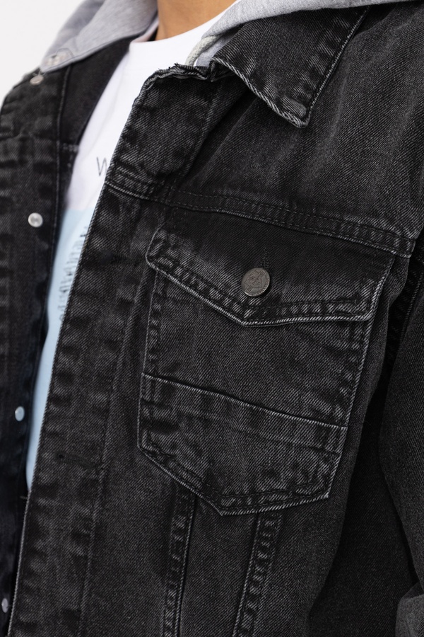 Мужская джинсовая куртка 46 цвет темно-серый ЦБ-00245485 SKT000981806 фото