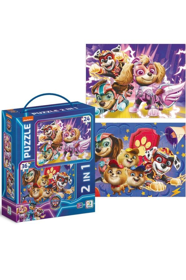 Пазли 2 в 1 Paw Patrol. Зберігаємо світ у безпеці!, 60 елементів DoDo 4823115909893 ЦБ-00284362 фото