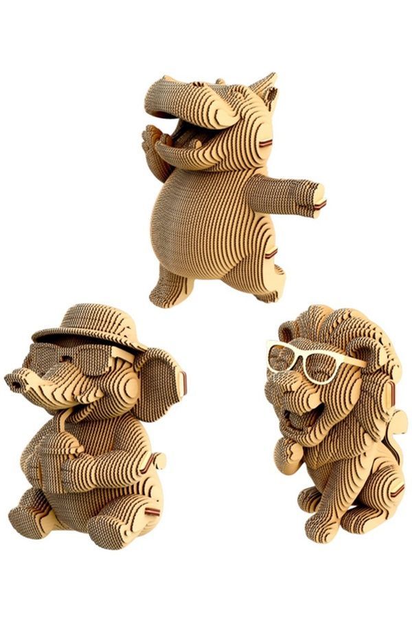 Картонный конструктор "Cartonic 3D Puzzle SAFARI TRIO" Cartonic CARTTRIOSAF ЦБ-00287129 фото