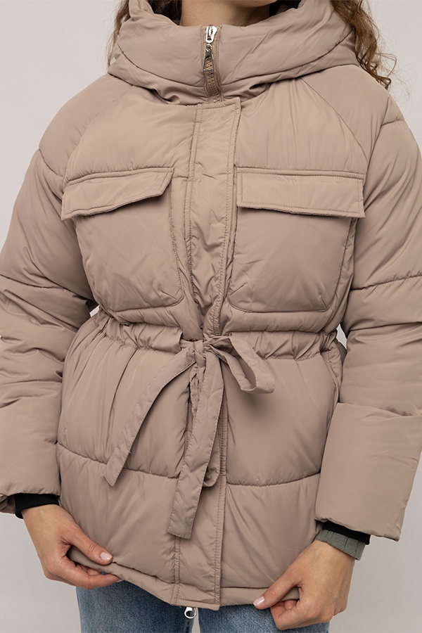 Жіноча куртка 42 колір капучино ЦБ-00223823 SKT000918310 фото