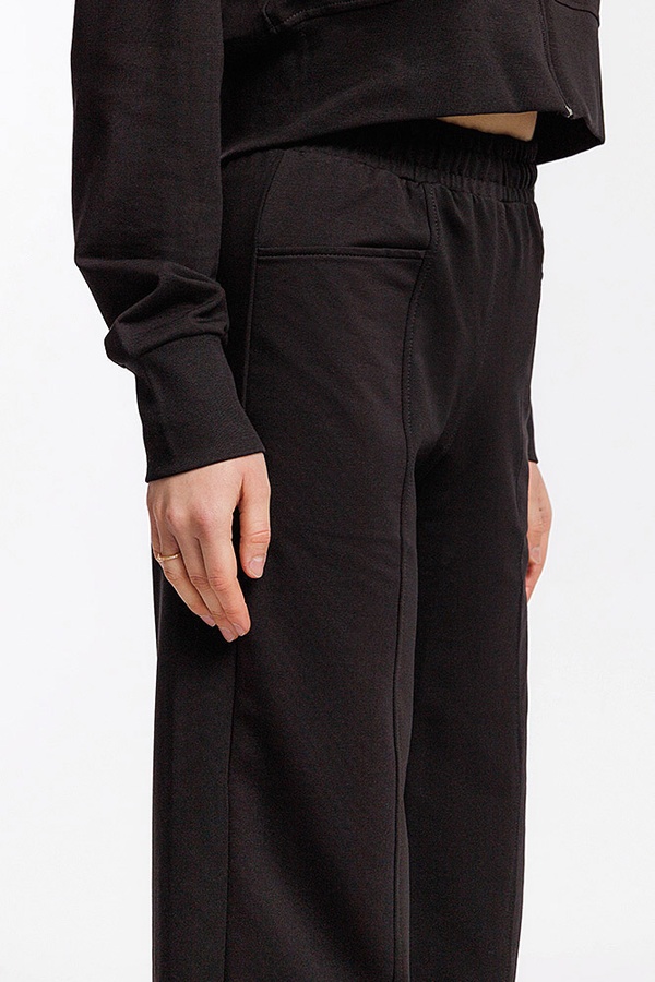 Жіночі спортивні штани палаццо 42 колір чорний ЦБ-00212538 SKT000891973 фото