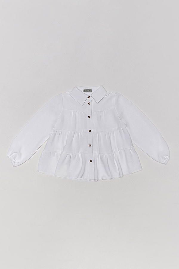 Блуза для дівчинки 128 колір білий ЦБ-00162574 SKT000551494 фото