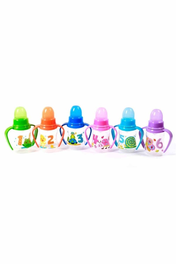 Бутылочка изогнута с ручками, с силиконовой соской цвет разноцветный 00-00128590 SKT000156001 фото