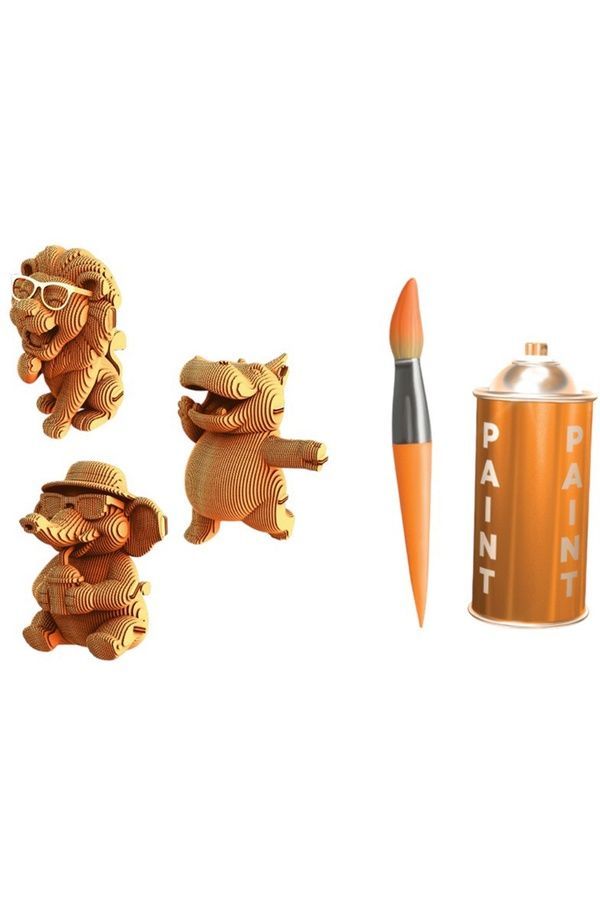 Картонный конструктор "Cartonic 3D Puzzle SAFARI TRIO" Cartonic CARTTRIOSAF ЦБ-00287129 фото