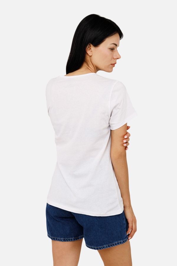 Женская футболка с коротким рукавом 40 цвет белый ЦБ-00252402