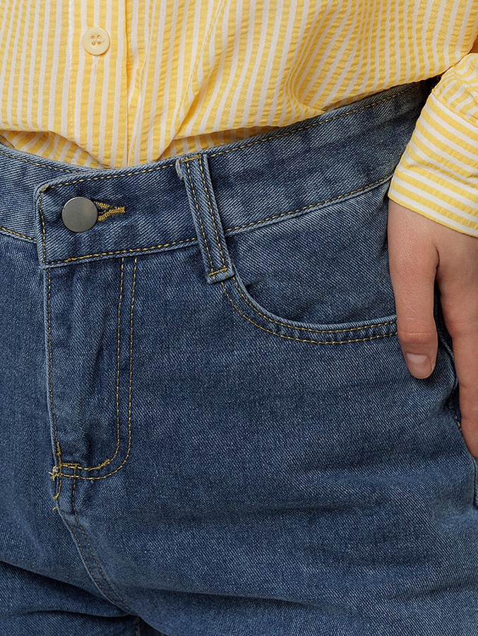 Жіночі джинсові шорти 46 колір синій ЦБ-00216902 SKT000901642 фото