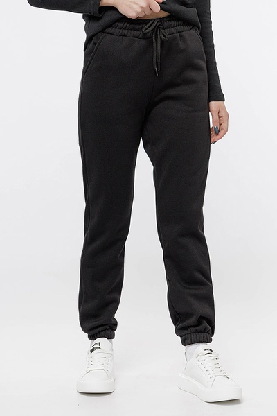 Жіночі спортивні штани 44 колір чорний ЦБ-00207577 SKT000883136 фото