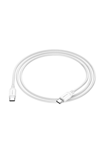 USB кабель Borofone BX68 Type-C - Type-C 5A 100W PD 1 м колір сріблястий ЦБ-00204665 SKT000876727 фото