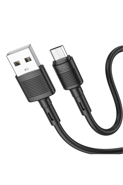 USB кабель Hoco X83 Micro 24A 1 м цвет черный ЦБ-00200561 SKT000868652 фото