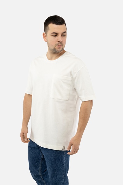 Мужская футболка 52 цвет молочный ЦБ-00241597 SKT000962026 фото