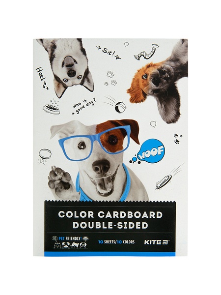 Картон цветной двухсторонний 10 листов Kite Dogs цвет разноцветный ЦБ-00223057 SKT000916567 фото
