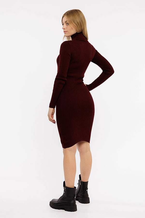 Жіноча сукня 46 колір бордовий ЦБ-00202991 SKT000873471 фото