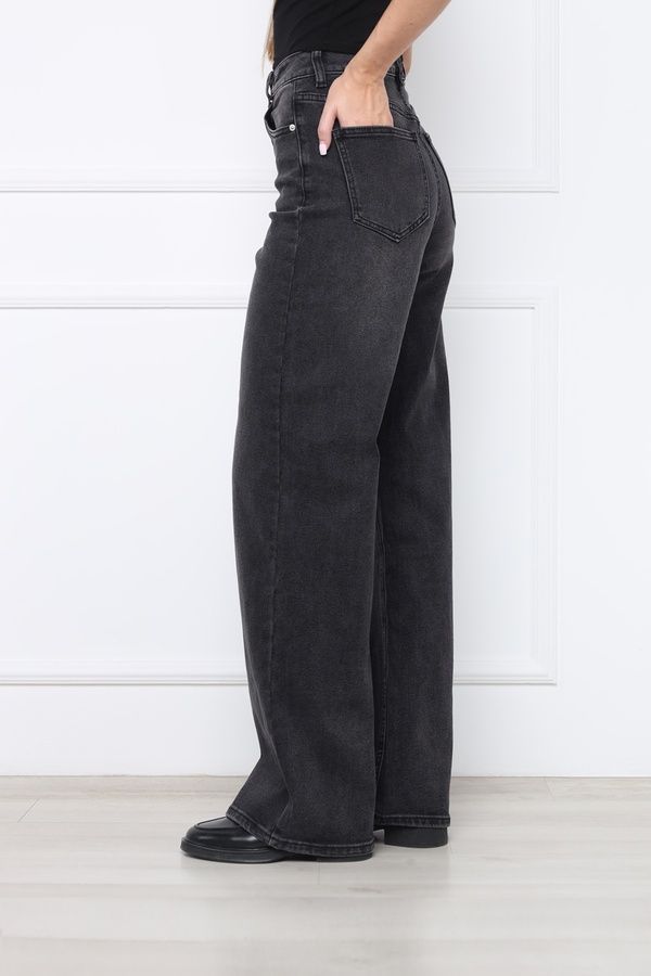 Джинси wide leg жіночі колір сірий 42 ЦБ-00295757 фото