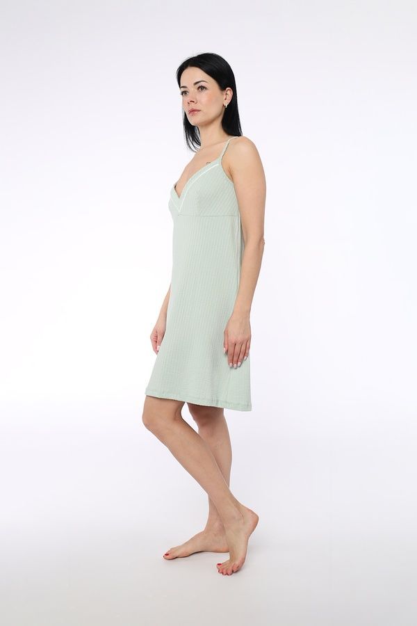 Нічна сорочка жіноча колір зелений 42 ЦБ-00290930 фото