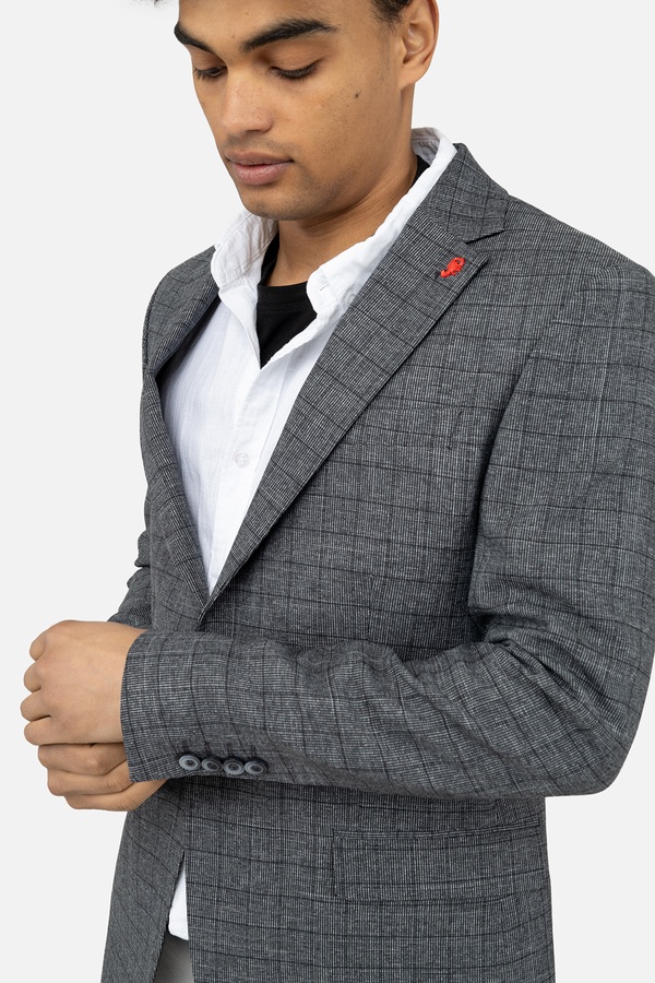 Чоловічий піджак 46 колір темно-сірий ЦБ-00245642 SKT000982352 фото