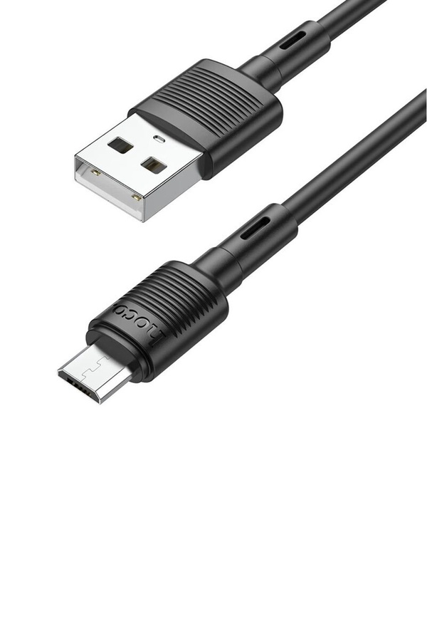 USB кабель Hoco X83 Micro 2.4A 1 м колір чорний ЦБ-00200561 SKT000868652 фото